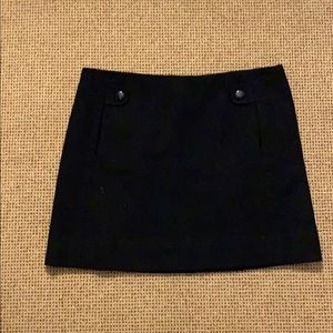 J Crew black wool skirt